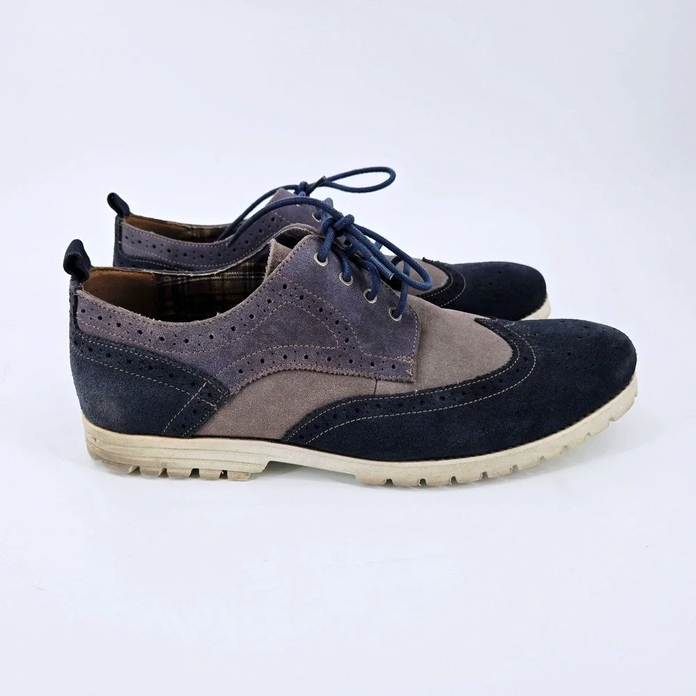Hush Puppies Three-Tone‎ Suede Wingtip Oxford Brogues Gorpcore 13 EW
